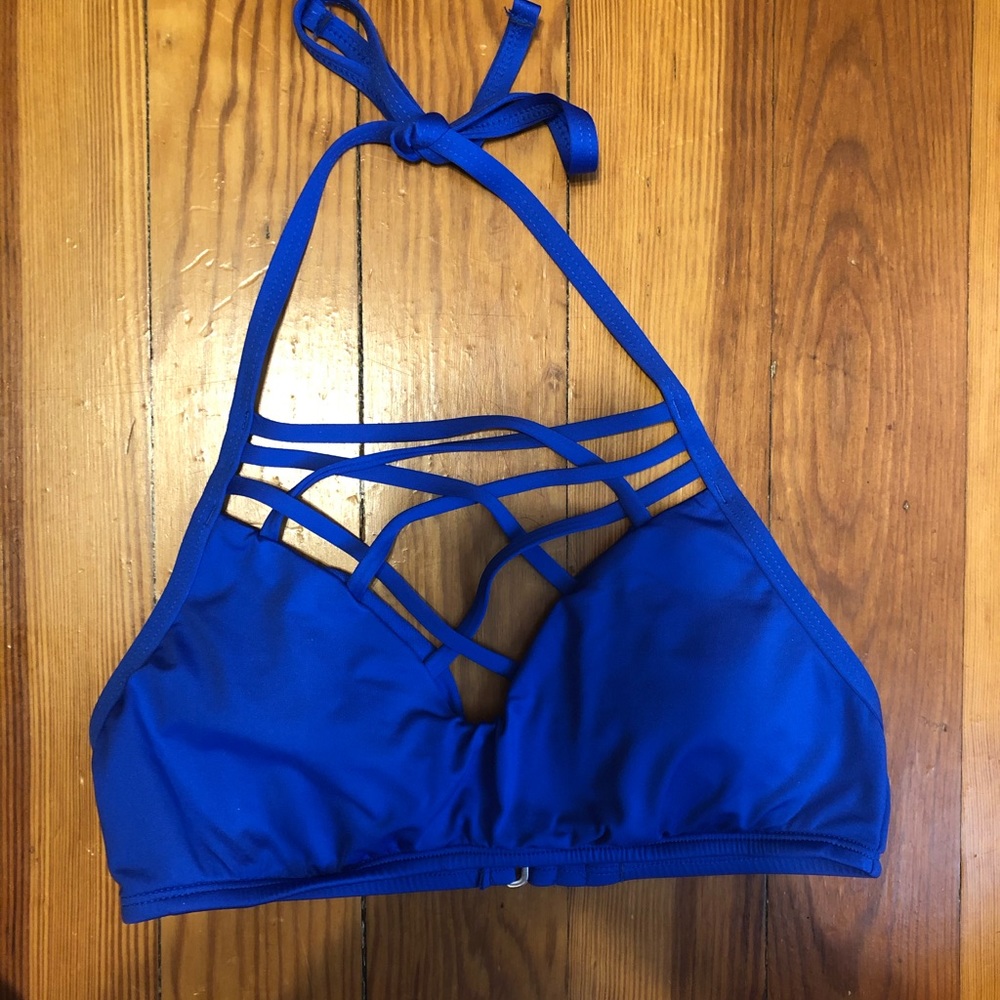 -royal blue bathing suit top